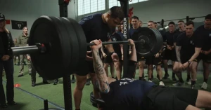 ‏بالفيديو: وزير الدفاع الأمريكي يرفع  وزن 143 كجم  وسط مشاركة الجنود في صالة الألعاب الرياضية العسكرية