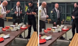 بالفيديو: عمدة نيويورك المسلم زهران ممداني يشارك رجال شرطة مسلمين الدعاء قبيل الإفطار في رمضان