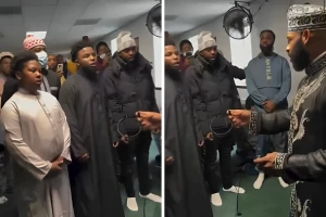 بالفيديو.. لحظة اعتناق 7 أشقاء أمريكيين الإسلام ونطقهم الشهادة داخل مسجد في أمريكا