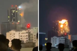 بالفيديو.. استهداف مبنى سكني في المنامة بالبحرين بمسيرة إيرانية