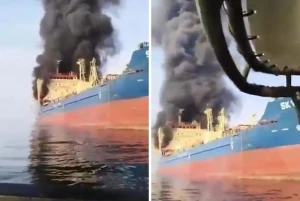 بالفيديو.. لحظة استهداف إيران لناقلة نفط حاولت عبور مضيق هرمز