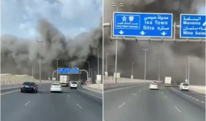 فيديو يوثق استهداف إيران لميناء سلمان في البحرين