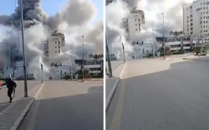 بالفيديو.. لحظة قصف إسرائيلي جديد على الضاحية الجنوبية لبيروت