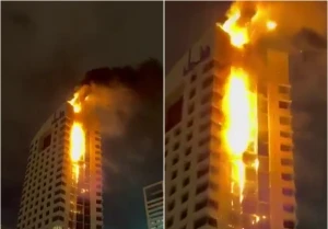 بالفيديو.. مسيّرة إيرانية تقصف مبنى التأمينات الاجتماعية في الكويت