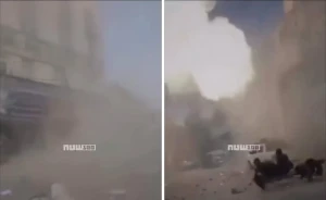 بالفيديو.. قصف عنيف لموقع تابع للقوات التطوعية الإيرانية في طهران