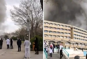 بالفيديو.. انفجار ضخم بالقرب من مستشفى في مدينة أصفهان الإيرانية
