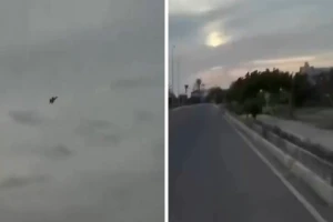 بالفيديو..  مقاتلة أمريكية تحلق على ارتفاع منخفض فوق ميناء تشابهار وتقصف أهدافًا داخل إيران