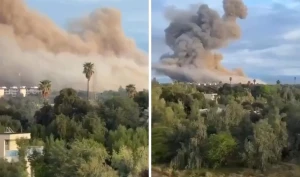 بالفيديو.. استهداف منشأة تخزين صواريخ تابعة للحرس الثوري الإيراني في خوزستان