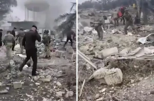 بالفيديو.. غارات جوية أمريكية على قاعدة تابعة للجيش العراقي في محافظة الأنبار وتدميرها بالكامل