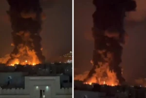 بالفيديو.. قصف إسرائيلي يستهدف مواقع تخزين وقود تابعة للحرس الثوري الإيراني في طهران