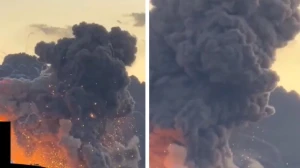 بالفيديو.. قصف ضخم يستهدف ثكنات وموقع صواريخ للحرس الثوري الإيراني في أصفهان