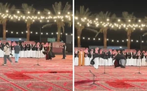 فيديو يوثق دخول عنصر نسائي في «دحة عنزة» خلال مهرجان الفنون التقليدية في ميادين الدرعية بالرياض
