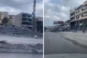 بالفيديو.. آثار الدمار في مدينة «النبطية» معقل حزب الله جنوب لبنان بسبب الضربات الإسرائيلية
