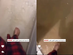 "شوفوا كيف تفكك الدرج".. بالفيديو: مشهورة سناب إيلاف الزهراني توثق غرق فلتها السكنية في الرياض بسبب الأمطار الغزيرة