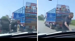 بعد إنذار إسرائيلي.. بالفيديو: لحظة مغادرة عنصر من حزب الله سيارته حتى لا يتم استهدافه مع عائلته بمسيرة إسرائيلية