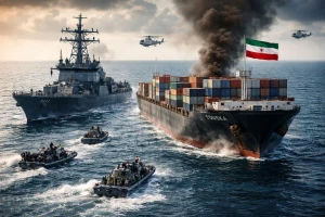 ترامب يكشف تفاصيل اعتراض سفينة إيرانية وإيقافها بالقوة الجبرية في خليج عُمان بعد محاولة خرق الحصار البحري ورفض التحذيرات الأمريكية