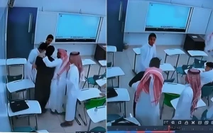 "استخدم مناورة هيمليك".. بالفيديو: لحظة إنقاذ معلم لطالب اختنق بقطعة معدنية داخل الفصل