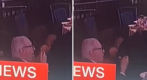 لحظة هدوء وسط الارتباك.. فيديو طريف لمسن يواصل طعامه أثناء الاستنفار الأمني في عشاء مراسلي البيت الأبيض