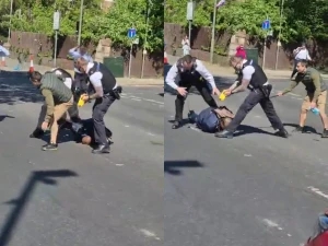 بالفيديو: لحظة القبض على منفذ عملية طعن شخص يهودي في لندن