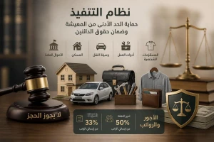 نظام التنفيذ: تحديد الأموال غير القابلة للحجز ونسب الاستقطاع من الرواتب