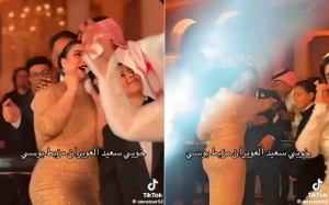بالفيديو.. «سعيد العويران» يقبل يد ورأس المطربة المصرية «بوسي» خلال حفل زفاف بأحد فنادق القاهرة