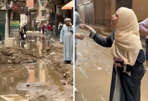 "عيب فضيحتنا تبقى على جميع العالم".. بالفيديو: مصريون يشتكون من غرق الشوارع والمنازل بمياه الصرف الصحي في الجيزة