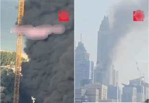 مكوّن من 50 طابق.. بالفيديو: اندلاع حريق بمجمع «ذا ريزيدنسز آت الحبتور جراند» في دبي
