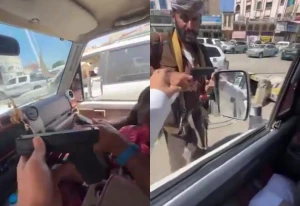بالفيديو.. بيع الأسلحة النارية علنًا لسائقي السيارات في شوارع صنعاء!