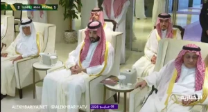 بالفيديو : ولي العهد الأمير محمد بن سلمان خلال رعايته مباراة نهائي كأس الملك بين الهلال والخلود في ملعب الانماء بجدة