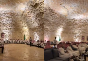 بالفيديو.. أغرب تصميم لمجلس ضيافة على هيئة "كهف" يثير الجدل