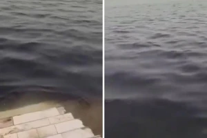 بالفيديو.. كويتي يوثق تحول مياه البحر إلى الأسود بسبب تسرب نفطي