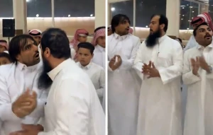 فيديو متداول يوثق الدحة في إحدى المناسبات الاجتماعية وأحد المشاركين يفاجئ زميله بمحاولة عضه