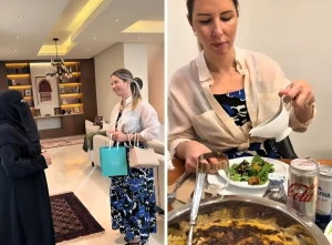 بالفيديو.. سائحة أجنبية توثق زيارتها لمنزل سعودي على الطراز النجدي.. وكيف استقبلتها مالكة المنزل