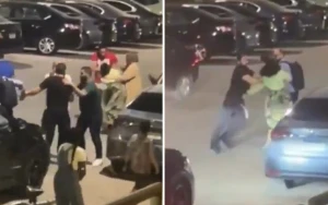 بعد صافرات ومضايقات.. بالفيديو: شاب مصري يعتدي على فتاة بالضرب والركل وسط الشارع