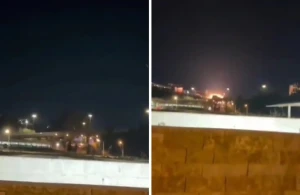 فيديو جديد لحظة سقوط الصواريخ  الإيرانية على إسرائيل