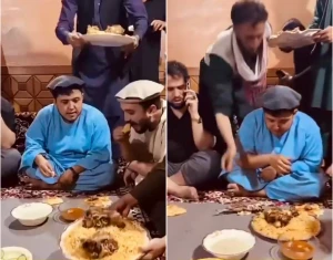بالفيديو: مقطع يكشف طريقة توزيع اللحم على الضيوف في الولائم الأفغانية