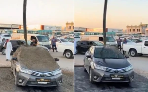 شركة تثير الجدل بفيديو لصب الخرسانة على سيارة تويوتا لاختبار طبقة الحماية