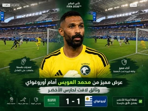 بالفيديو : أبرز تصديات محمد العويس في مواجهة السعودية وأوروغواي