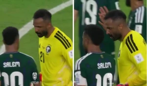 بالفيديو.. العويس يعاتب الدوسري بعد نهاية مباراة السعودية وأوروغواي.. والأخير يتجاهله
