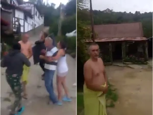 فر من منزله وهو يلف جسده بمنشفة.. بالفيديو: ردة فعل رجل فاجئه الزلزال أثناء الاستحمام في فنزويلا