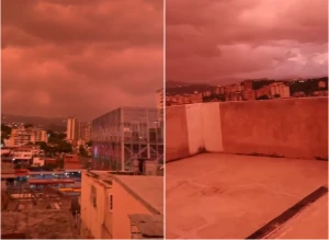 بالفيديو.. تحول سماء فنزويلا إلى اللون الأحمر عقب الزلزال المدمر الذي هز البلاد