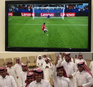 ‏"يا مصري ما شاء الله ".. بالفيديو : ردة فعل الجمهور السعودي لحظة تسجيل مصر ركلة ترجيح الفوز على أستراليا
