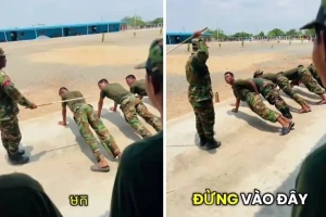 بالفيديو.. جلد مجندين بعصا غليظة لتدريبهم على قوة التحمل