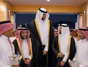 بالفيديو.. عريس سعودي  يصبح حديث مواقع التواصل بسبب طوله  الفارع الذي تجاوز المترين