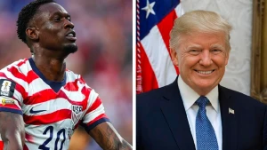 "الفيفا" يلغي البطاقة الحمراء لمهاجم منتخب أمريكا "بالوغون" ليتمكن من اللعب أمام بلجيكا.. و "ترامب" يعلق !
