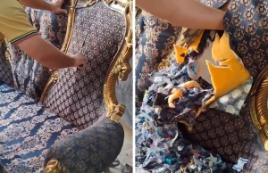 مفاجأة في الحشوة…بالفيديو.. شخص يكشف كيف يتم  الغش في تصنيع قطع الأثاث