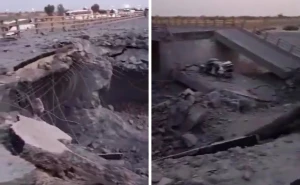 بالفيديو.. لقطات جديدة توثق حجم الدمار في جسر كهورستان في إيران بعد استهدافه بقصف أمريكي