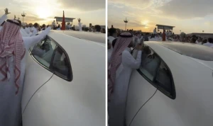 بالفيديو.. مزاد على سيارة فيراري في مزاد السيارات التالفة والسوم يصل إلى مليون و 900 ألف ريال