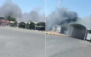 بالفيديو: لحظة تعرض منفذ العبدلي الحدودي بين الكويت والعراق لاستهداف بطائرات إيرانية مسيرة main