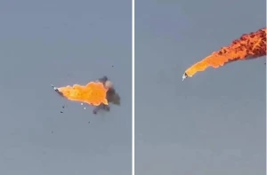 بالفيديو.. لحظة إسقاط مسيرة إيرانية بمسيرة مضادة في سماء محافظة أرييل بالعراق
